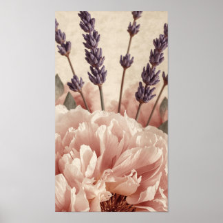 Póster Peony & Lavender Harmony