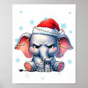 Póster Peor elefante blanco jamás Navidad Xmas Menos de 1