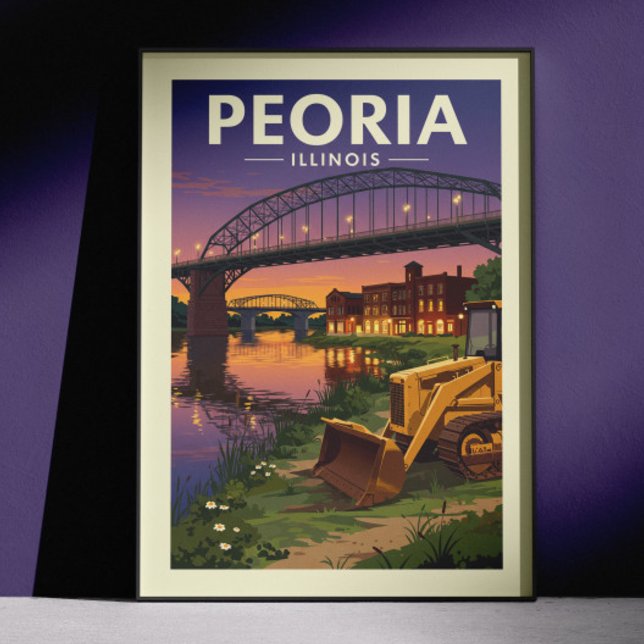 Póster Peoria Illinois Vintage (Subido por el creador)