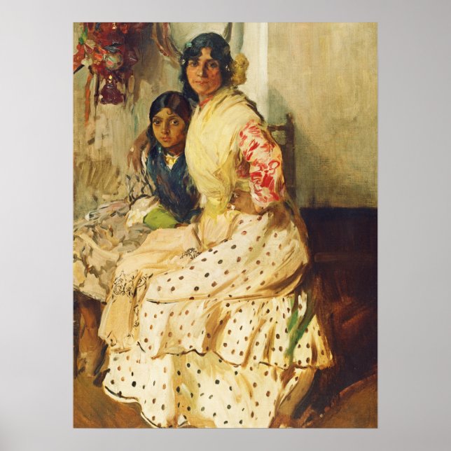 Póster Pepilla y su hija, Joaquín Sorolla  (Frente)
