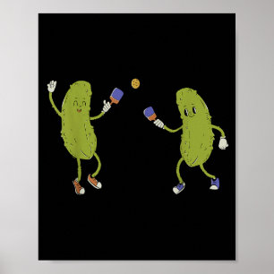 Póster Pepinillos jugando pickleball jugador de picklebal