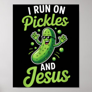 Póster Pepino De Pepinillo Divertido Corro En Pepinillos 