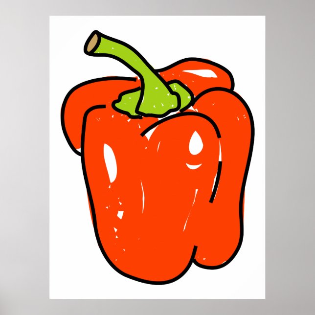 Póster Pepper Rojo (Frente)