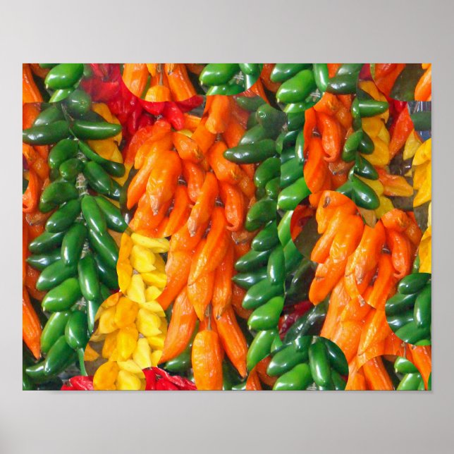Póster Peppers de Chile caliente (Frente)