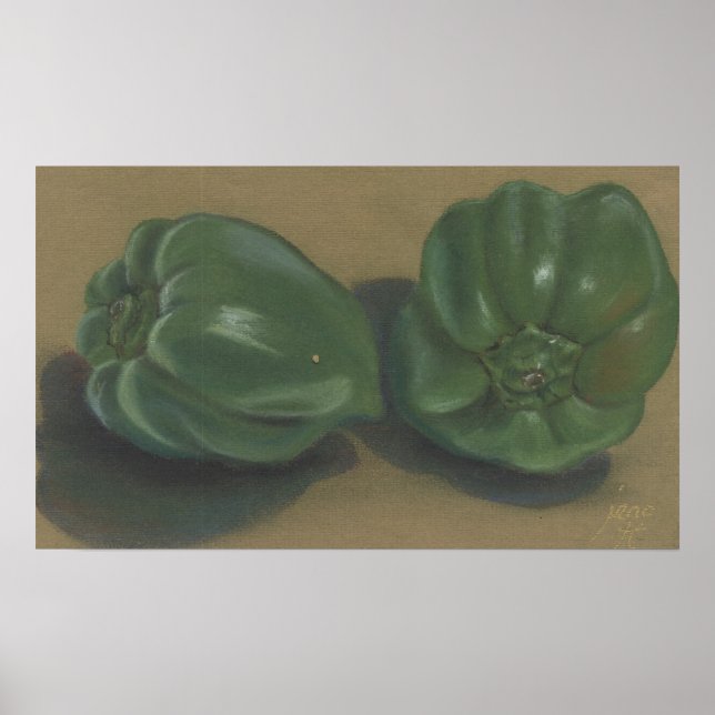 Póster Peppers verdes (Frente)