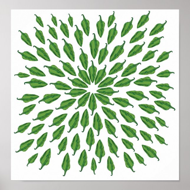 Póster Peppers verdes (Frente)