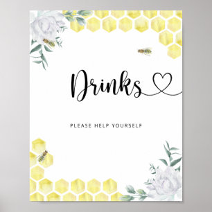 Póster pequeña abeja Bebe ayúdate