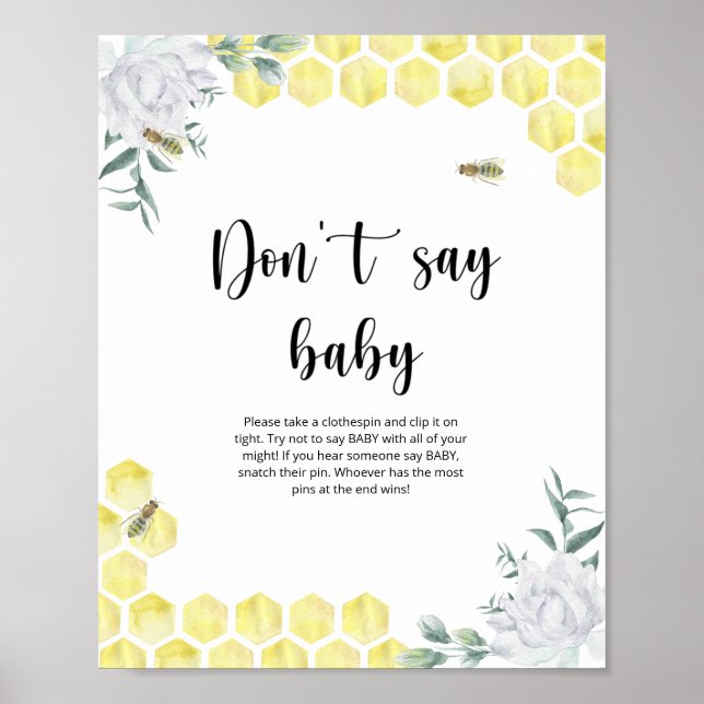 Póster Pequeña abeja No digas bebé   (Frente)