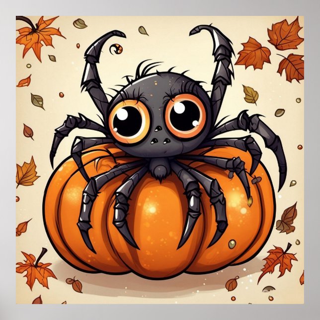 Póster Pequeña araña de Halloween (Frente)