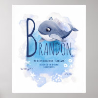 Pequeña ballena azul océano nombre bebé y estadíst