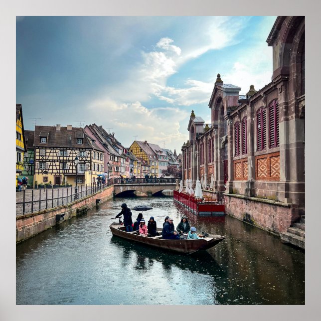 Póster Pequeña barca del río Venecia (Frente)