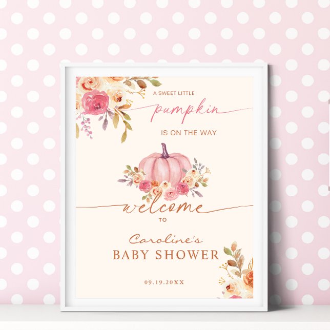 Póster Pequeña bienvenida de la Chica rosa Baby Shower de (Subido por el creador)
