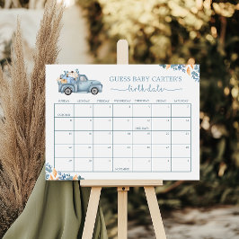 Póster Pequeña Calabaza Bebé Fecha Vencida Rótulo del cal