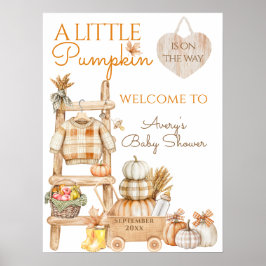 Póster Pequeña calabaza cae Baby Shower de crecimiento lo