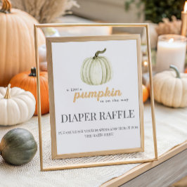 Póster Pequeña Calabaza Cae Baby Shower Diaper Raffle