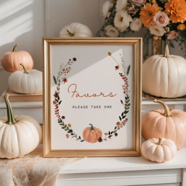 Póster Pequeña Calabaza Cae Baby Shower Favor (Subido por el creador)
