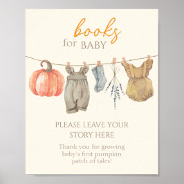 Póster Pequeña Calabaza Cae Ropa Chica Libros Para Bebé