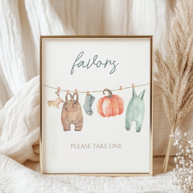 Póster Pequeña Calabaza Cae Ropa De Chico Baby Shower Fav (Subido por el creador)