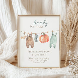 Póster Pequeña Calabaza Cae Ropa Niño Libros Para Bebé