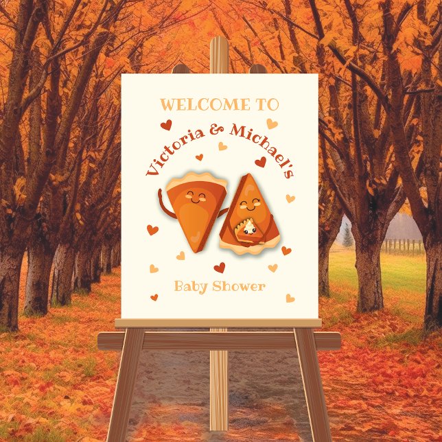 Póster Pequeña calabaza cortada Pie otoño ducha bebé (Subido por el creador)