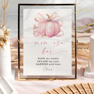 Póster Pequeña calabaza en el Baby Shower de la manera en