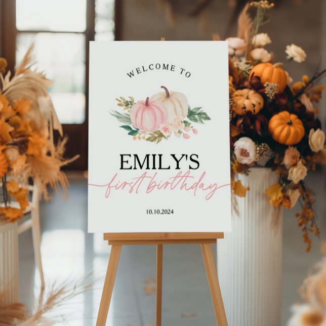 Póster Pequeña Calabaza girando signo de bienvenida de cu (Subido por el creador)