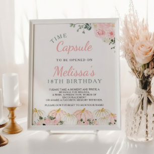 Póster Pequeña Calabaza Primer Rótulo de la cápsula de cu