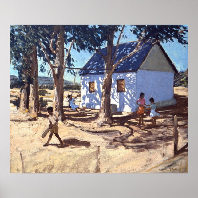 Póster Pequeña casa blanca Karoo Sudáfrica (Frente)