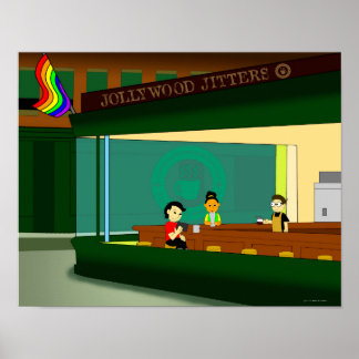 Póster Pequeña cena arcoiris