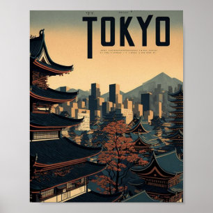 Póster Pequeña Ciudad De Tokio