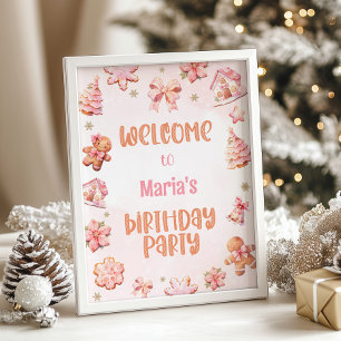 Póster Pequeña Cookie Oh Qué Navidades divertidos bienven