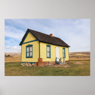 Póster Pequeña Cottage amarilla