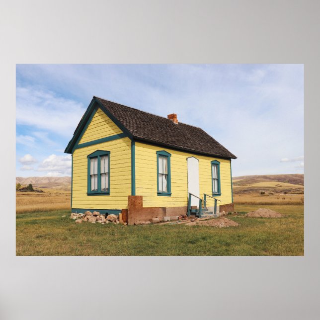 Póster Pequeña Cottage amarilla (Frente)