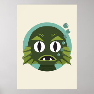 Póster Pequeña criatura de la laguna negra