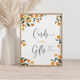 Póster Pequeña Cutie Citrus Botanards and Gifts Rótulo