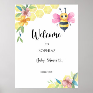 Póster Pequeña ducha de bebé de Bee