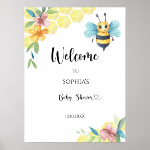 Póster Pequeña ducha de bebé de Bee