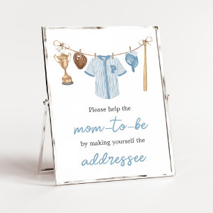 Póster Pequeña estación de sobres de béisbol