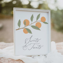 Póster Pequeña fiesta de Cumpleaños Cutie Dulces y trata