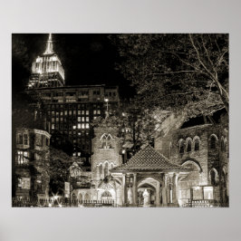 Póster PEQUEÑA IGLESIA Poster DE LA CIUDAD GRANDE (Matte)