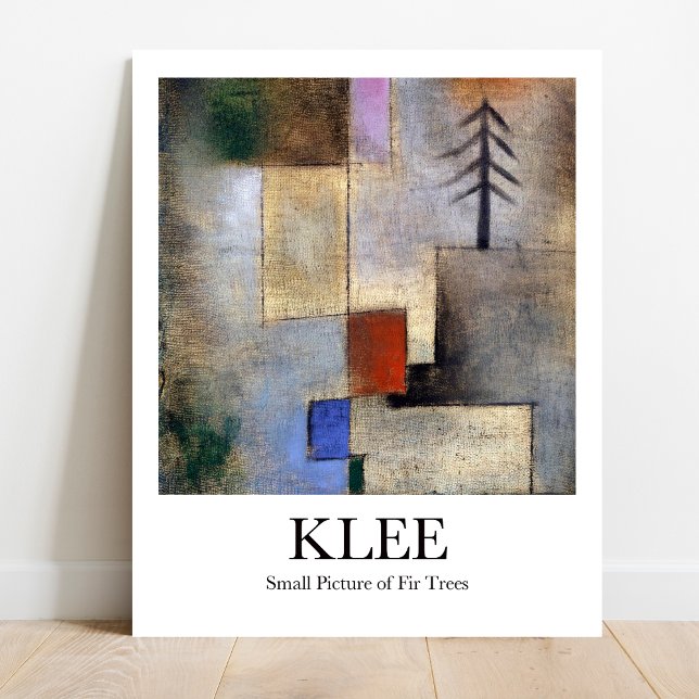 Póster Pequeña imagen de los Árboles de la Fira de Paul K (Klee's captivating "Small Picture of Fir Trees"! Own this iconic abstract masterpiece.)