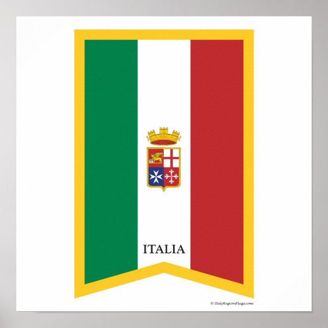 Póster Pequeña Italia Nueva York Poster de bandera italia (Frente)