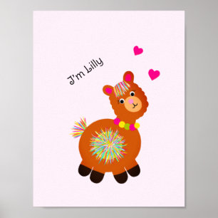 Póster Pequeña Llama