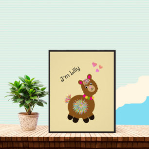 Póster Pequeña Llama