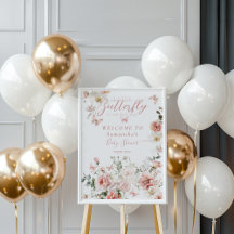 Pequeña Mariposa Rosa Flora Bebé Beber Ducha