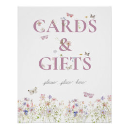 Póster Pequeña mariposa Rótulo de tarjetas de cumpleaños