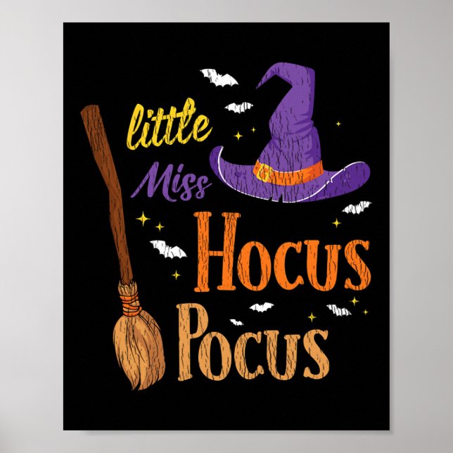 Póster Pequeña Miss Hocuss Pocuss Halloween bruja (Frente)