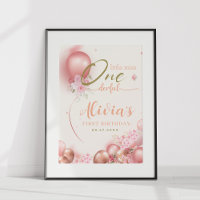 Pequeña Miss ONE, maravillosa Poster de cumpleaños