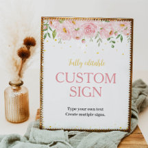 Pequeña Miss ONE Rótulo de mesa de Personalizados 