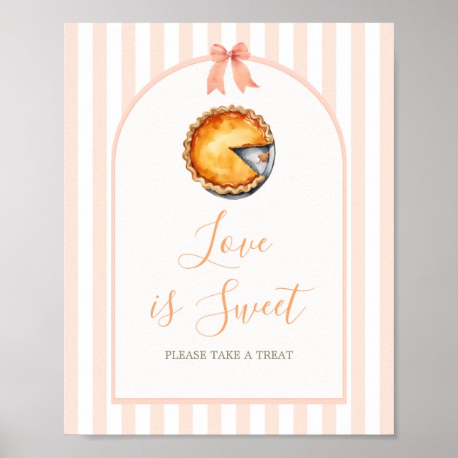 Póster Pequeña Naranja de Cutie Pie Gingham Love es dulce (Frente)